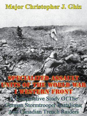cover image of Specialized Assault Units of the World War I Western Front